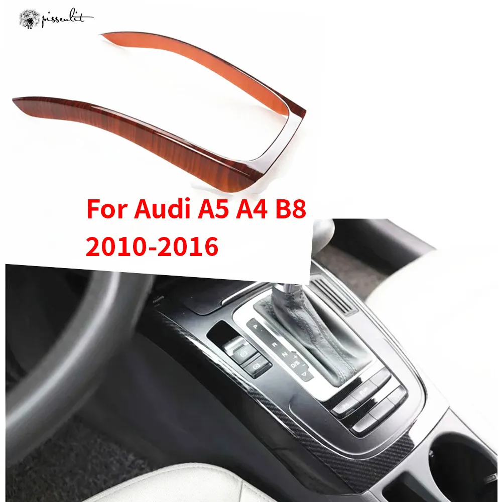 Car Styling Interior Modified For Audi A4 B8 A5 2009-2016 Car Center Console Gear Shift Frame Decoration Cover Trim Accessories