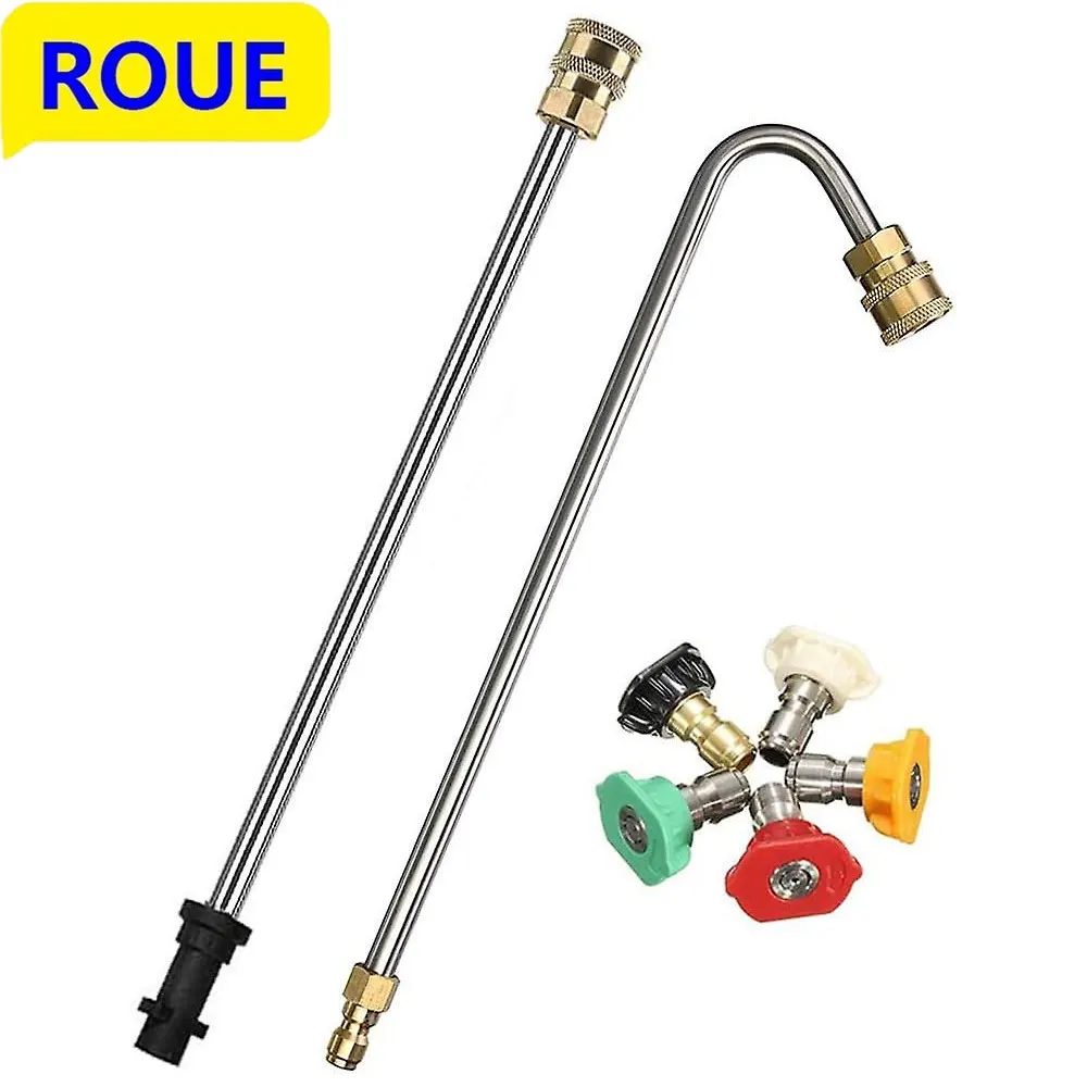 ROUE Angled Spray Lance, Under Chassis Wash Lance Compatible With Karcher K2 K3 K4 K5 K6 K7 Pressure Washer, Gutter Cleaning Kit