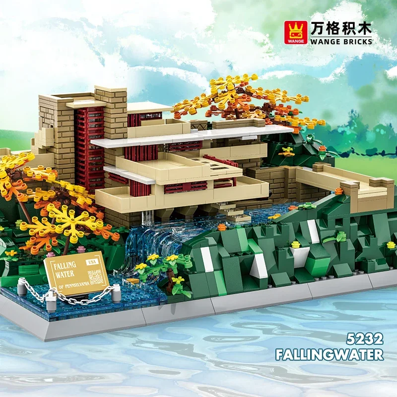 NEW FallingWater House Modular MOC Creative street view Model Building Blocks Architecture Education Assembly Model Toys  Gifts