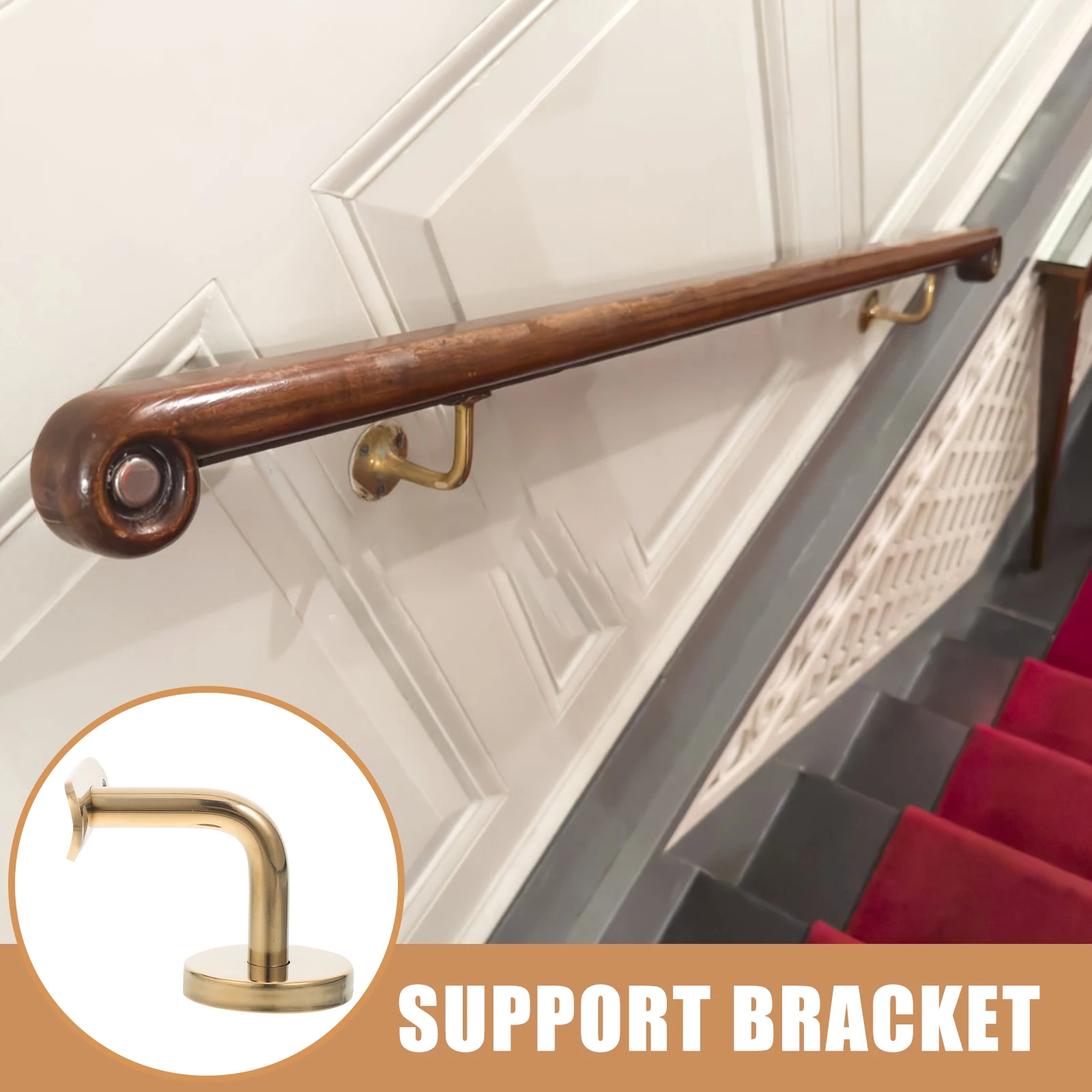 

Stainless Steel Handrail Brackets Wall Mount Heavy Duty Indoor Outdoor Stairs Durable Corrosion Resistant Easy Install Sleek