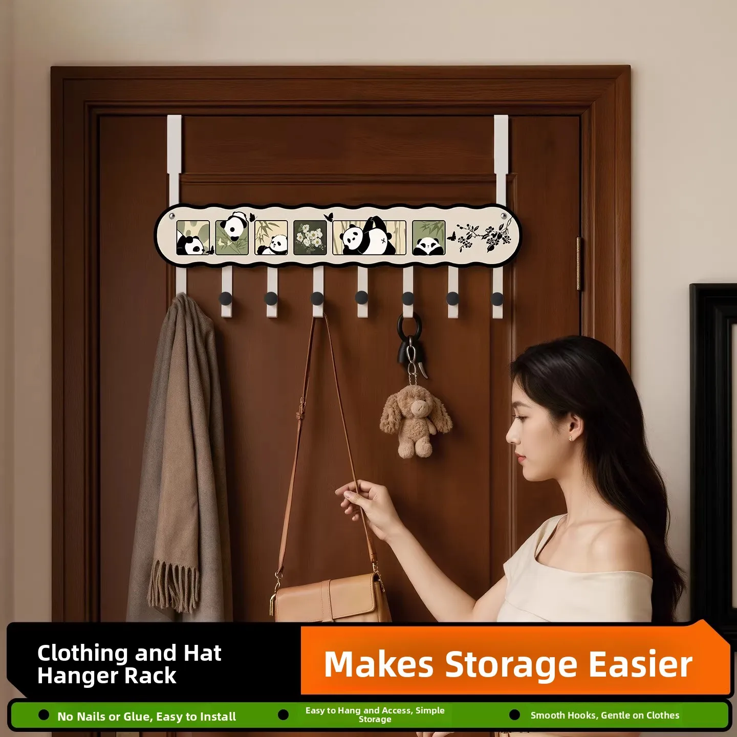 

Самоклеящийся крючок-держатель в форме волны для хранения нижнего белья, майок и бретелек, многофункциональный органайзер для дома и общежития