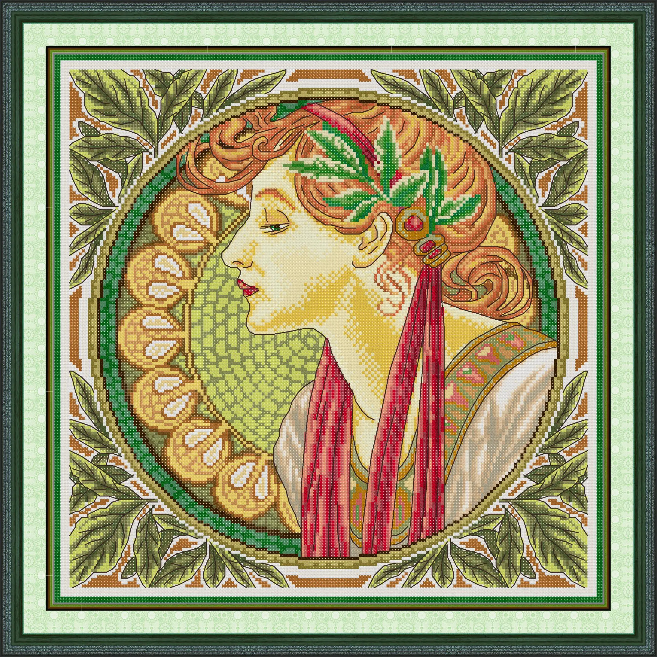 

Maydear Full Cross Stitch Kit, 11CT/14CT/16CT/9CT Aida Fabric,DMC Threads Sewing Pattern Embroidery Set-Maiden of Peace