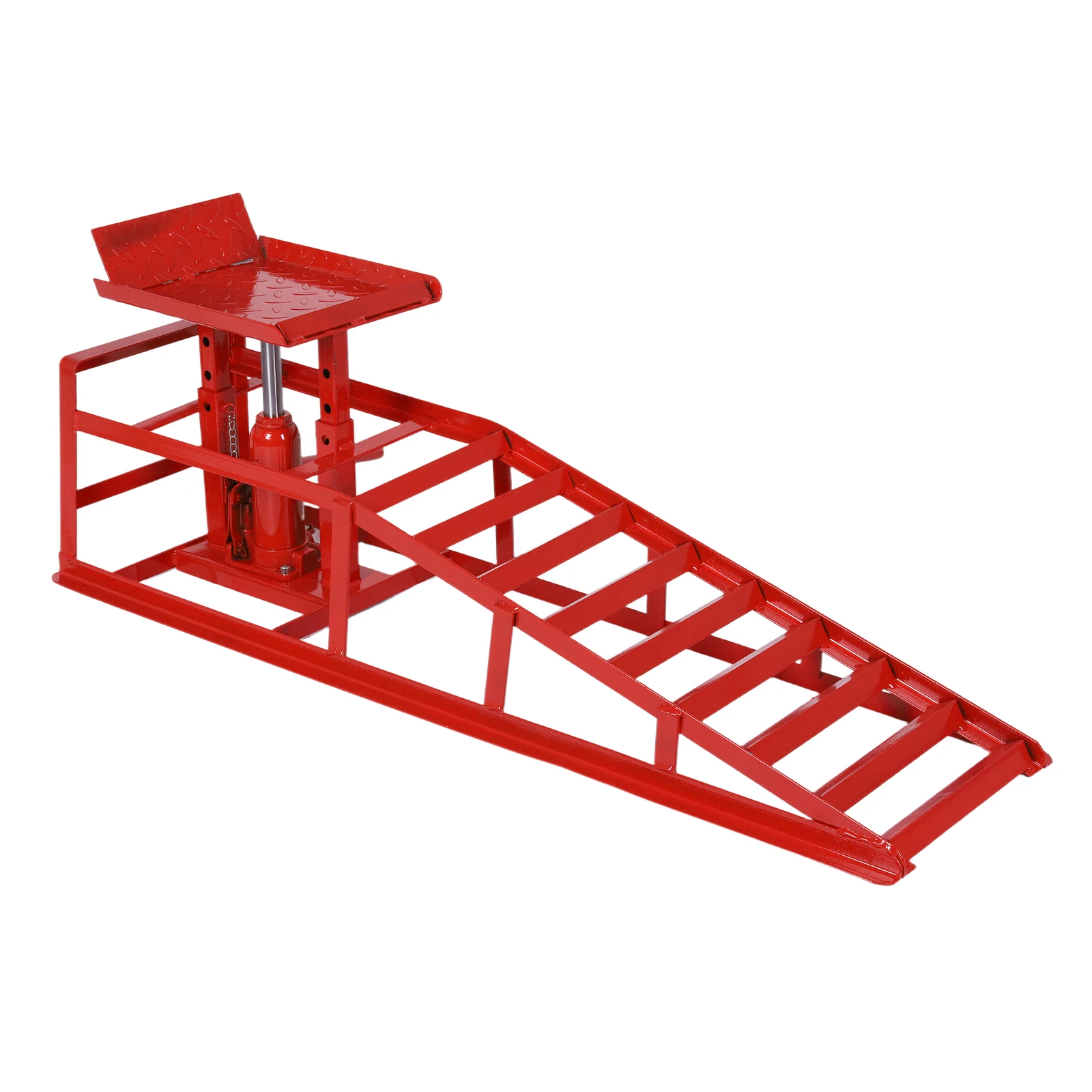 

Комплект из 2 металлических гидравлических подъездных рамп для автосервиса, грузоподъемность 5 тонн, противоскользящие, для замены шин