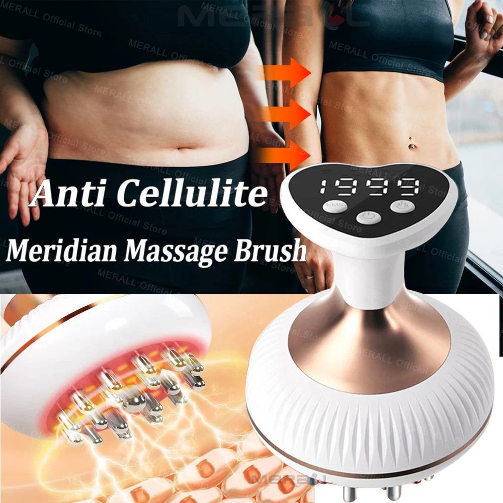 

Customizable Eletric Anti Cellulite Massager Meridian Massage Brush Body Massage Drainage Microcurrent Heating Scraper