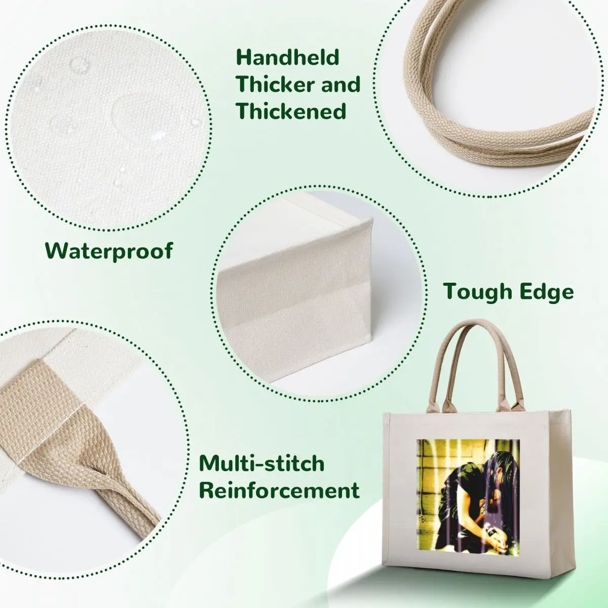 Dilate Tote Bag حقيبة تسوق شخصية حمل حقيبة أكياس التسوق النسائية