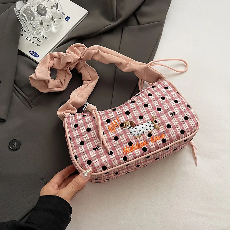 

Dachshund Embroidered Underarm Bag Women 2025 - Niche Design Summer Shoulder Purse, Chic Textured Sausage Dog Crossbody Bag