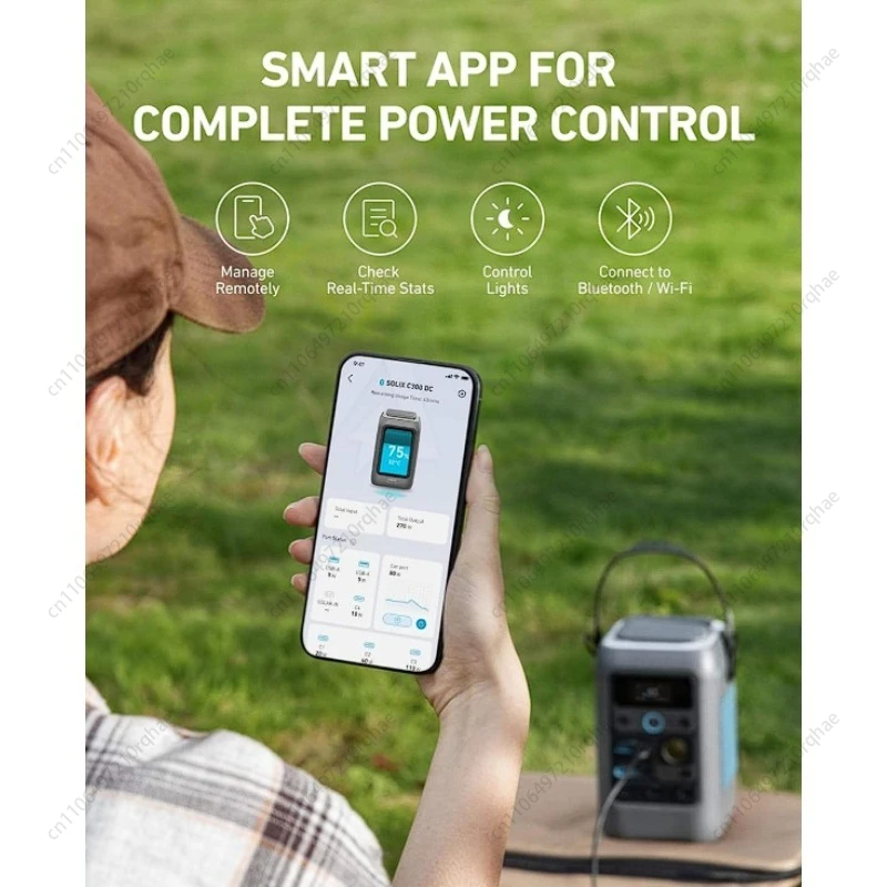 C300 Portable DC Power Station - 288Wh (90,000mAh) 300W LiFePO4 Battery with LED Display & High Capacity Charging