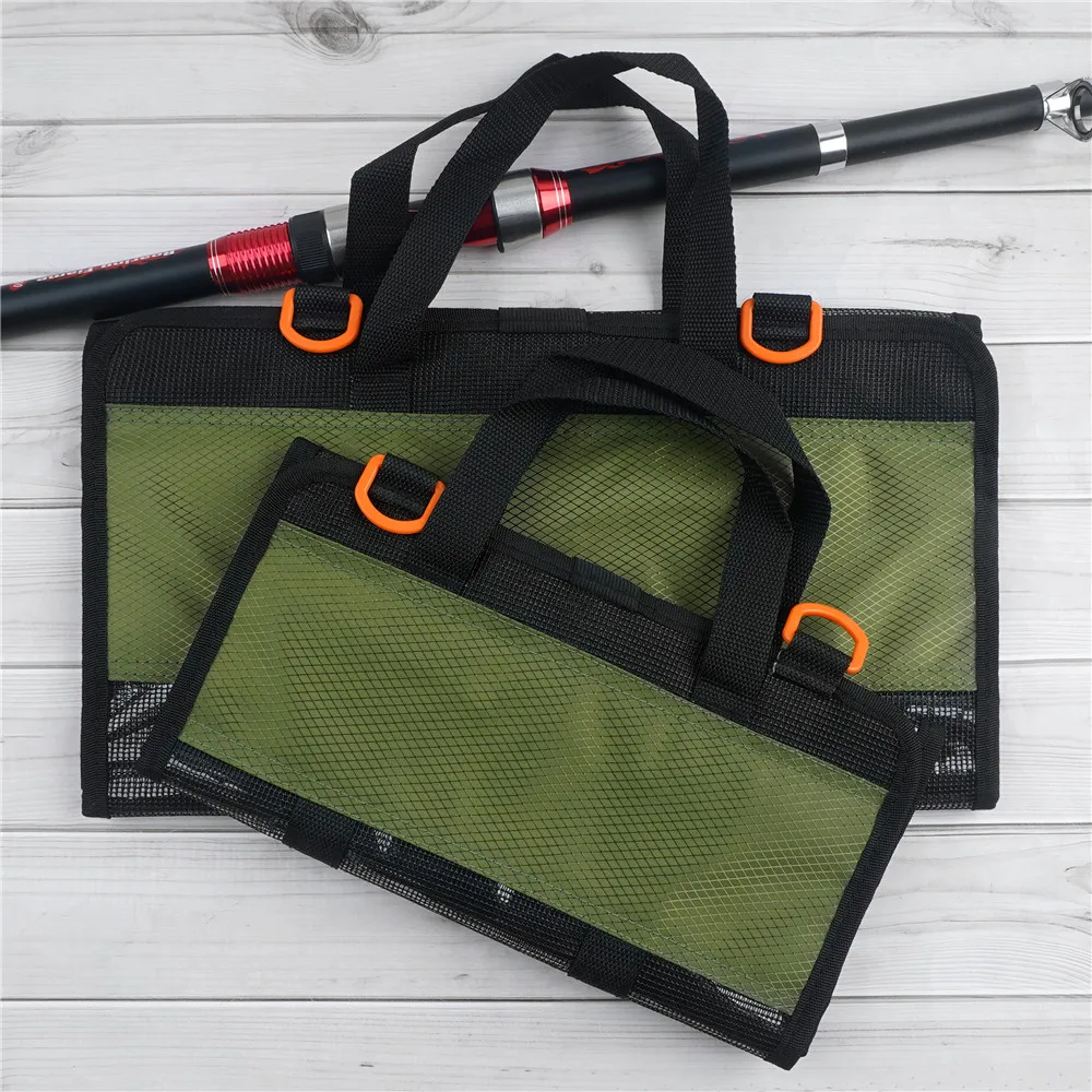 Roll-Up Angelköder-Wickel, langlebige Köder-Tasche, 6 Taschen, PVC-Schutzhülle, Salzwasser-Haken-Abdeckungen, Stoff-Köder-Schutz, Tackle-Box – Detail 5