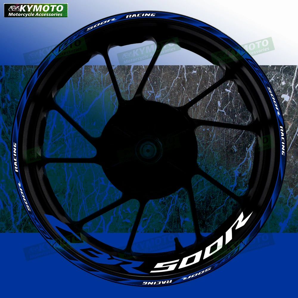 

For HONDA CBR500R CB 500R motorcycle 17 inch front and rear wheel stickers modified waterproof reflective wheel rim stickers