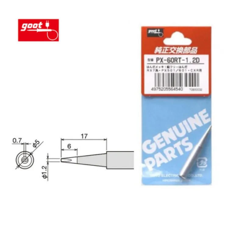 Japan GOOT PX-60RT PX-61RT Vervang Lassen Tip voor RX-701AS RX-711AS PX-501 PX-501AS PX-601 PX-601AS CXR-31 CXR-41 Ijzer Tool
