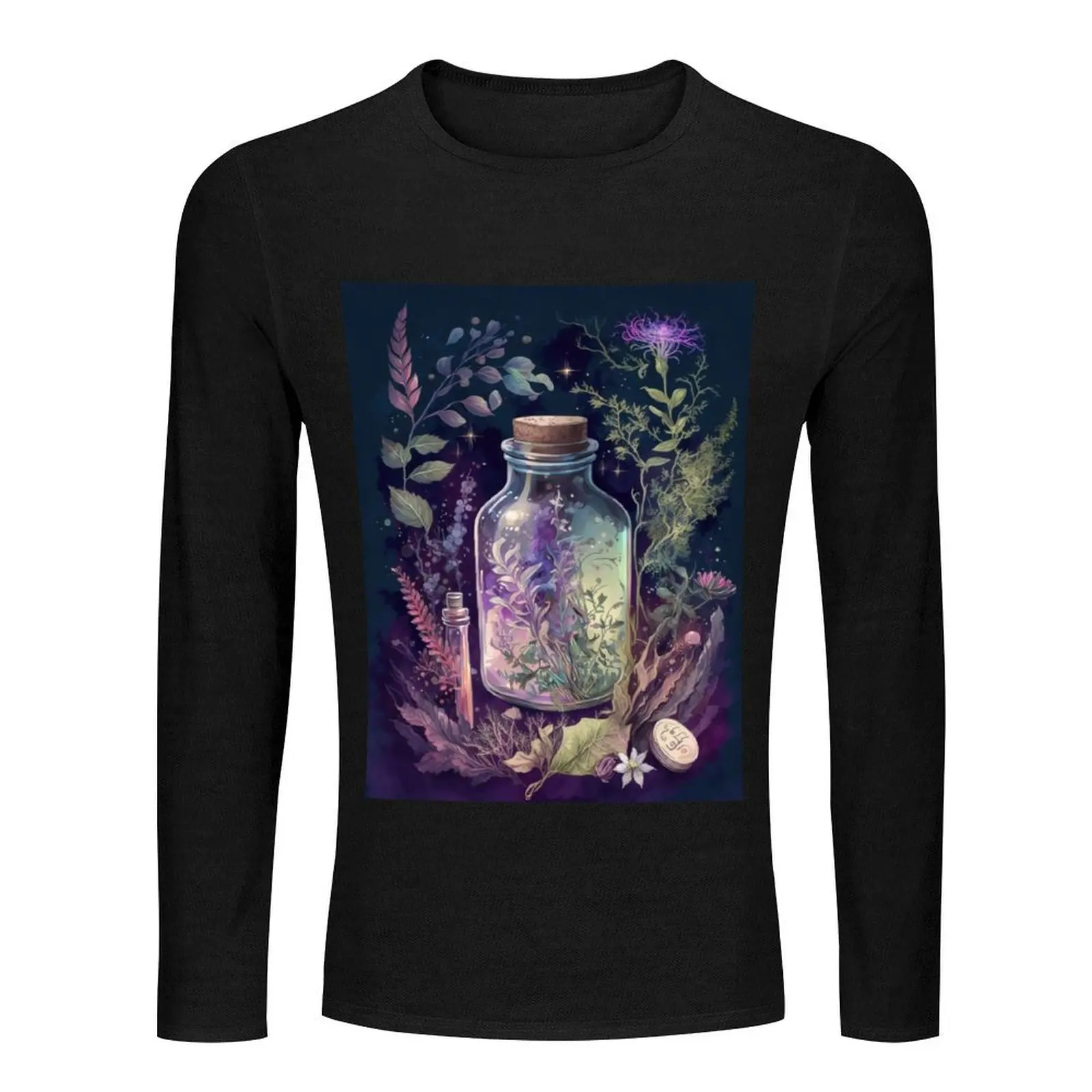 Witchy Pastel Goth Apothecary Potion Bottle Long T-Shirt t shirt man oversized t shirt heavyweight t shirts for men