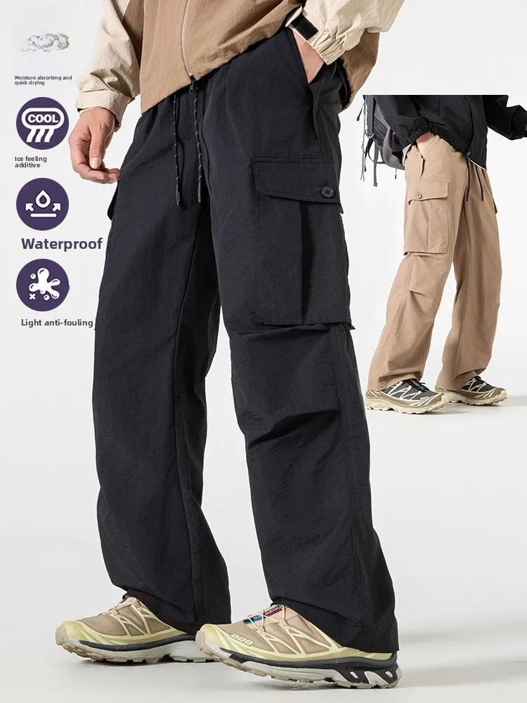 

Men's Outdoor Sports Pants Qui Dry Breathable Casual Loose Fit Cam Hiking Straight Leg Pants Nylon Fabric Spring Autumn