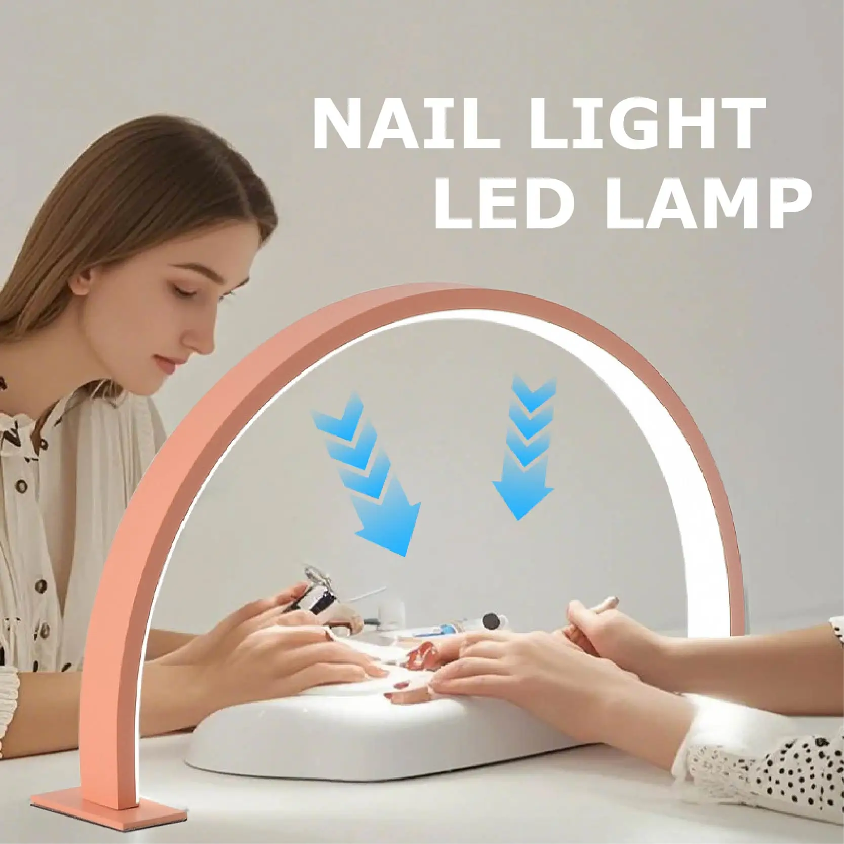 

Светодиодный светильник для ногтей, офисная вышивка, настольная лампа, периферийный наполнитель, уровень 10, яркость, заполняющий свет для салона красоты