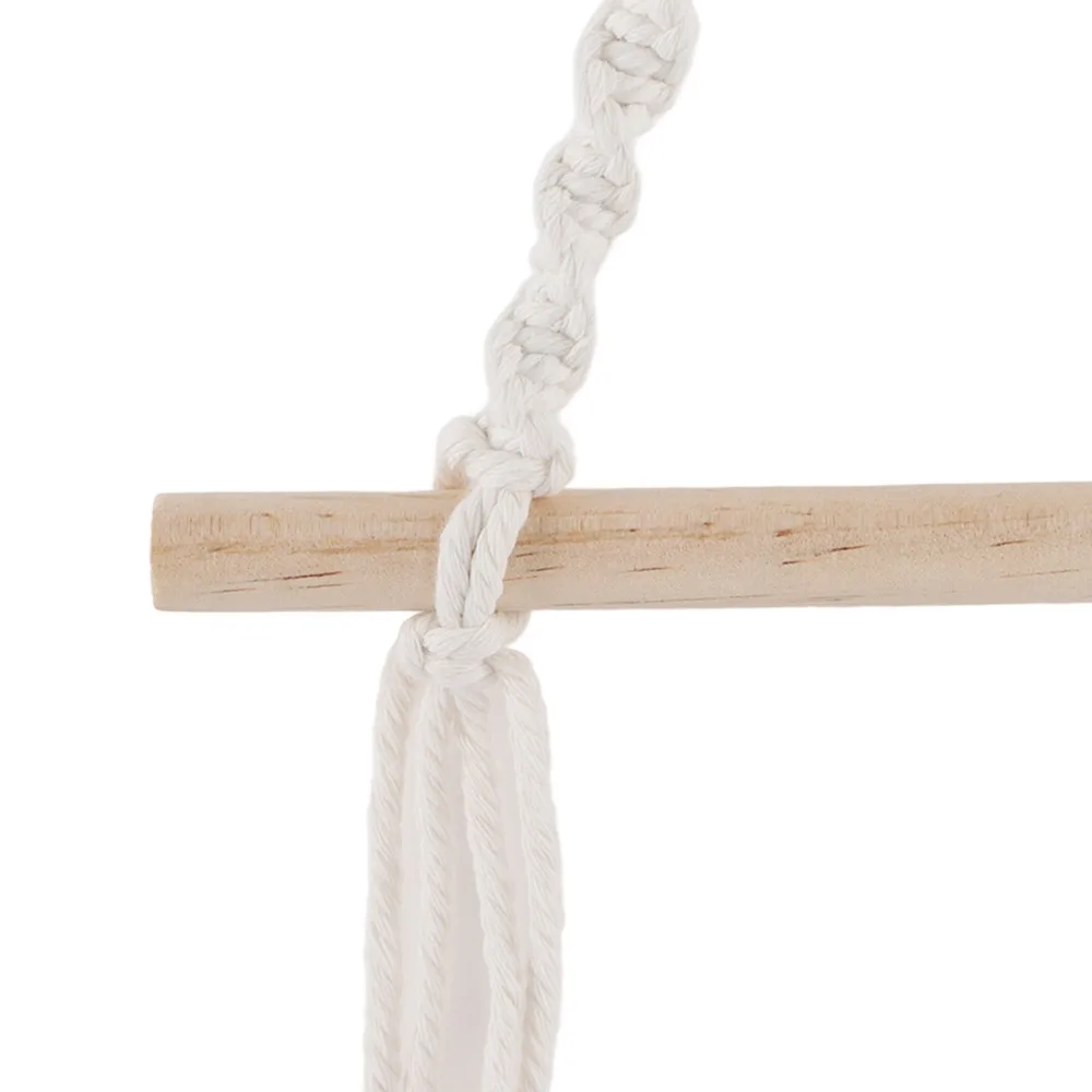 2pcs Rustic Wall Mounted Paper Towel Holder Cotton Rope Anti Static Boho Toilet Roll Holder Towel Rack For Bathroom