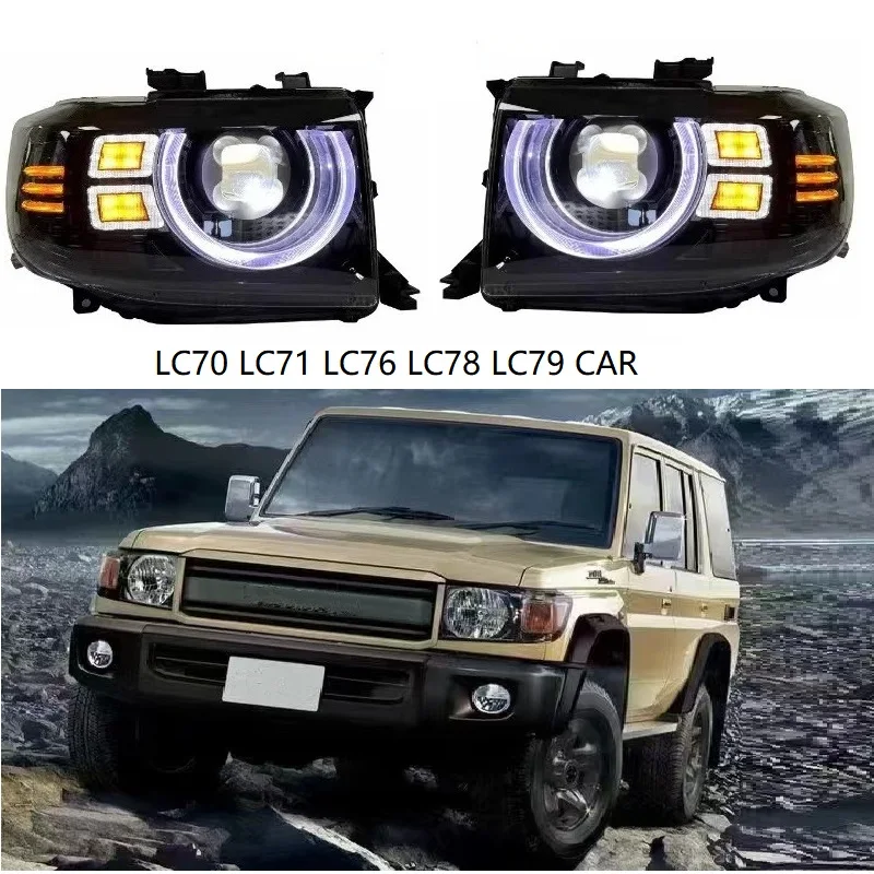 Exterior Auto Lights Fit For Landcruiser LC71 LC76 LC78 LC79 FJ79 2007-2022 Car Front Led Headlamps Lights