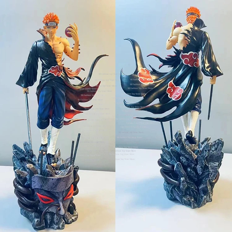 In Stock [48 Hours Shipping] Naruto Pain Anime Action Figure Akatsuki Pain PVC Statue Model Doll 28cm Toy Collection Gift