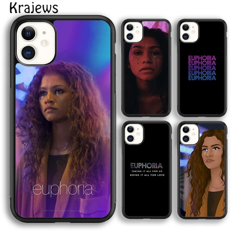 American TV Euphoria Zendaya Rue Soft Phone Case Cover For iPhone 16 15 SE2020 14 6 7 8 plus 11 12 13 pro max coque Fundas