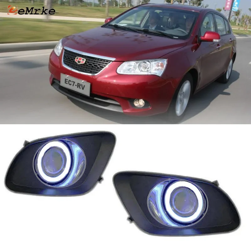 

EEMRKE H11 55W Halogen Fog Lights Assembly PTF For Geely Emgrand EC7 (RV) Hatchback LED Angel Eyes DRL Daytime Running Lights