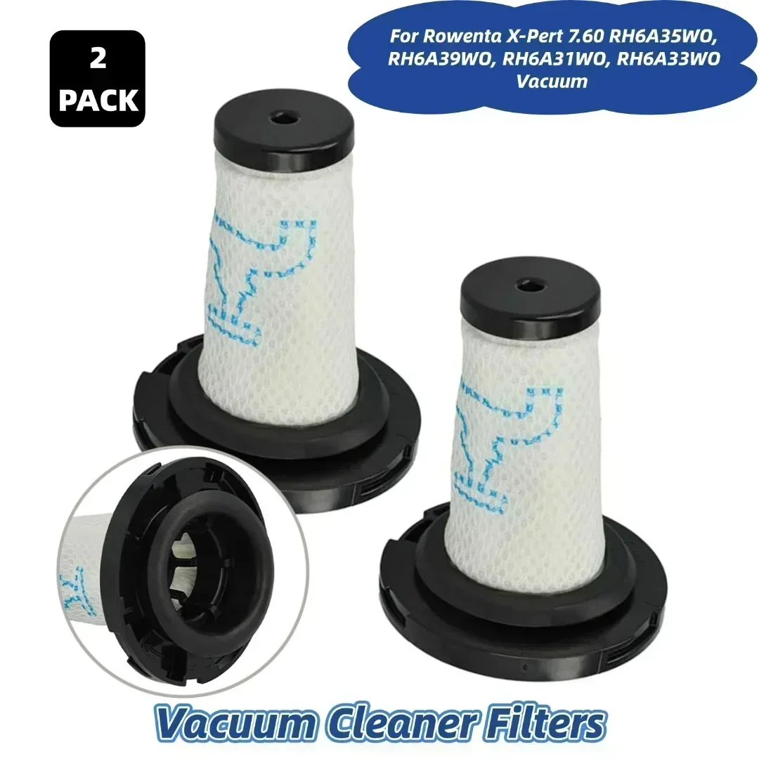 Filtros de aspiradora para Rowenta-X-Pert 7,60 RH6A35WO, RH6A39WO, RH6A31WO, RH6A33WO, mantiene el rendimiento de limpieza de barredora, 2 uds.