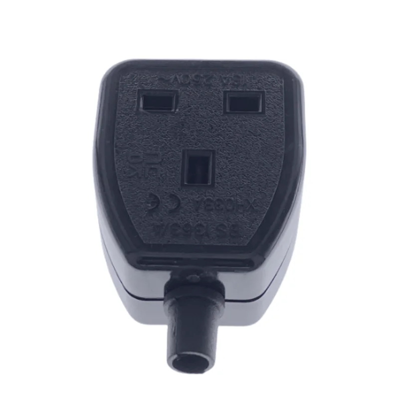 13A 250V UK British Standard Female Socket Power Adaptor Detachable Power Cord Cable Connector Socket White/Black