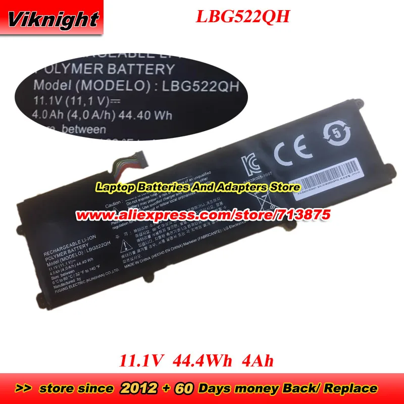 LBG522QH Battery for XNote Ultrabook Z350 Z350-GE30KB Z360 Z360-GH60K Series laptop 11.1V 4000mAh 44.4Wh