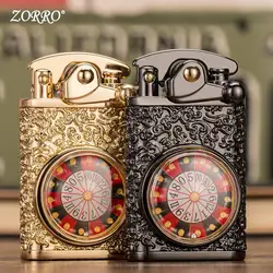 ZORRO Unique Lighter Two-color Gaming Table Creative Rocker Kerosen e Lighter Cigarette Lighter