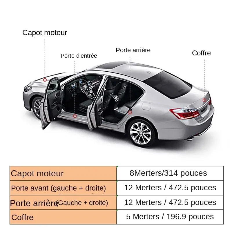 Car Rubber Seal Strips Double-Layer Auto Weatherstrips Soundproof Rubber Car Sealing Strip Auto Noise Insulation Accessories