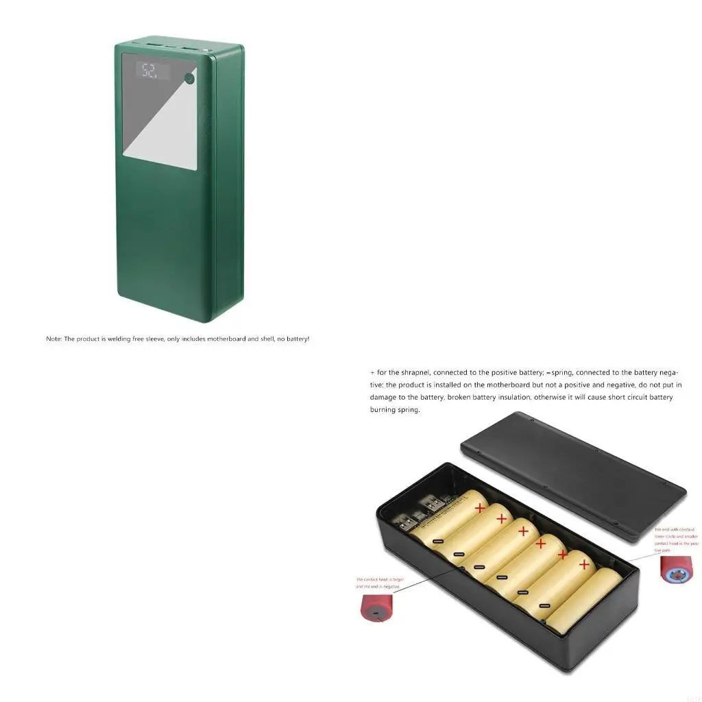 462E 6 x 26650 Battery Box 3 Output Fast Mobile for Case Plastic fo