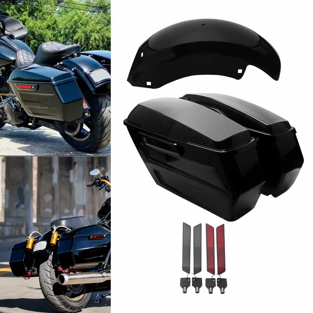 

Hard Saddle Bags and Rear Fender Kits For Harley Touring Road King Electra Road Glide Ultra Limited Standard 2014-25 Motorcycle