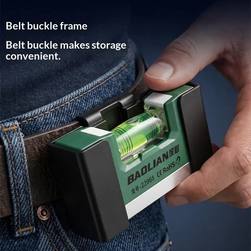 Portable Strong Magnetic Mini Spirit: Level Building Plumbing Electrical Installation Buckle Accessory