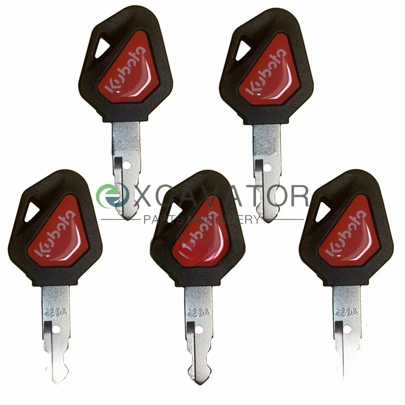 

5pcs 459a excavator accessories ignition key For Kubota U15/30/135/155/161/163 start key excavator door key quality