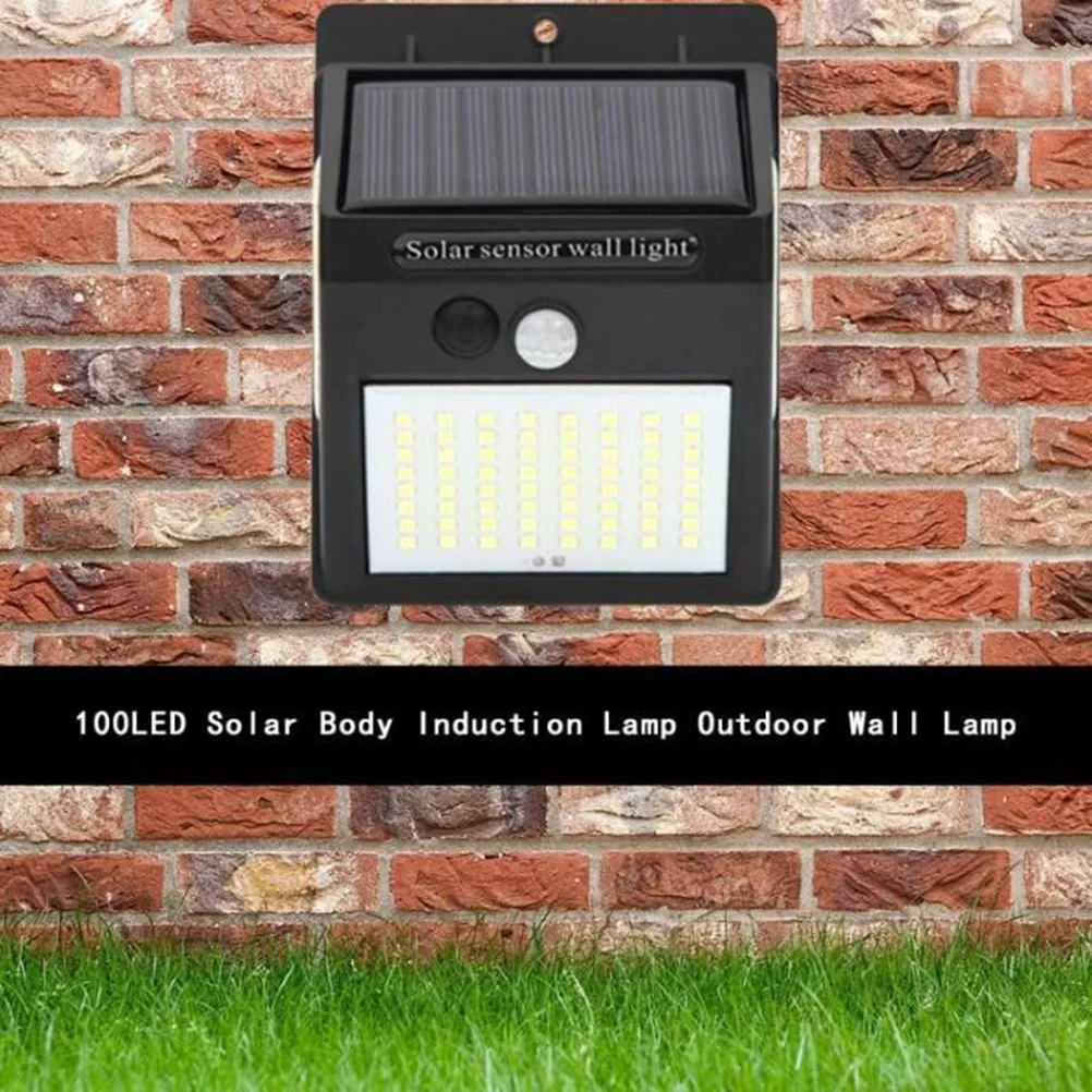 

100 LED Solar Wall Light Powered Lamp Home Outdoors Lights outside Lamps for