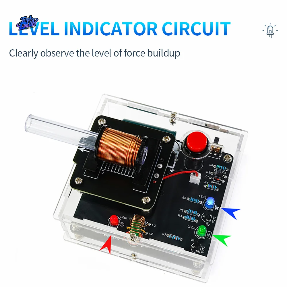 DIY Electronics Component Kit Magnetic Transmitter Shooting Game Mini Voltage Converter Module Soldering Kits