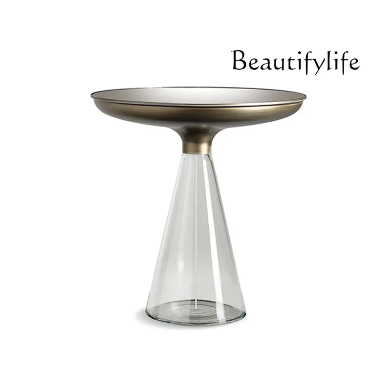 XX Nordic Round Glass Edge Table Modern Minimalist Creative Designer Transparent Combination Funnel Coffee Table