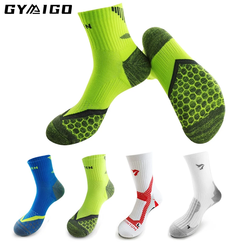 

GYMIGO Men Sport Socks Macaron Cycling Socks Professional Basketball Socks Bright Color Fitness Football Outdoor Sport Socks