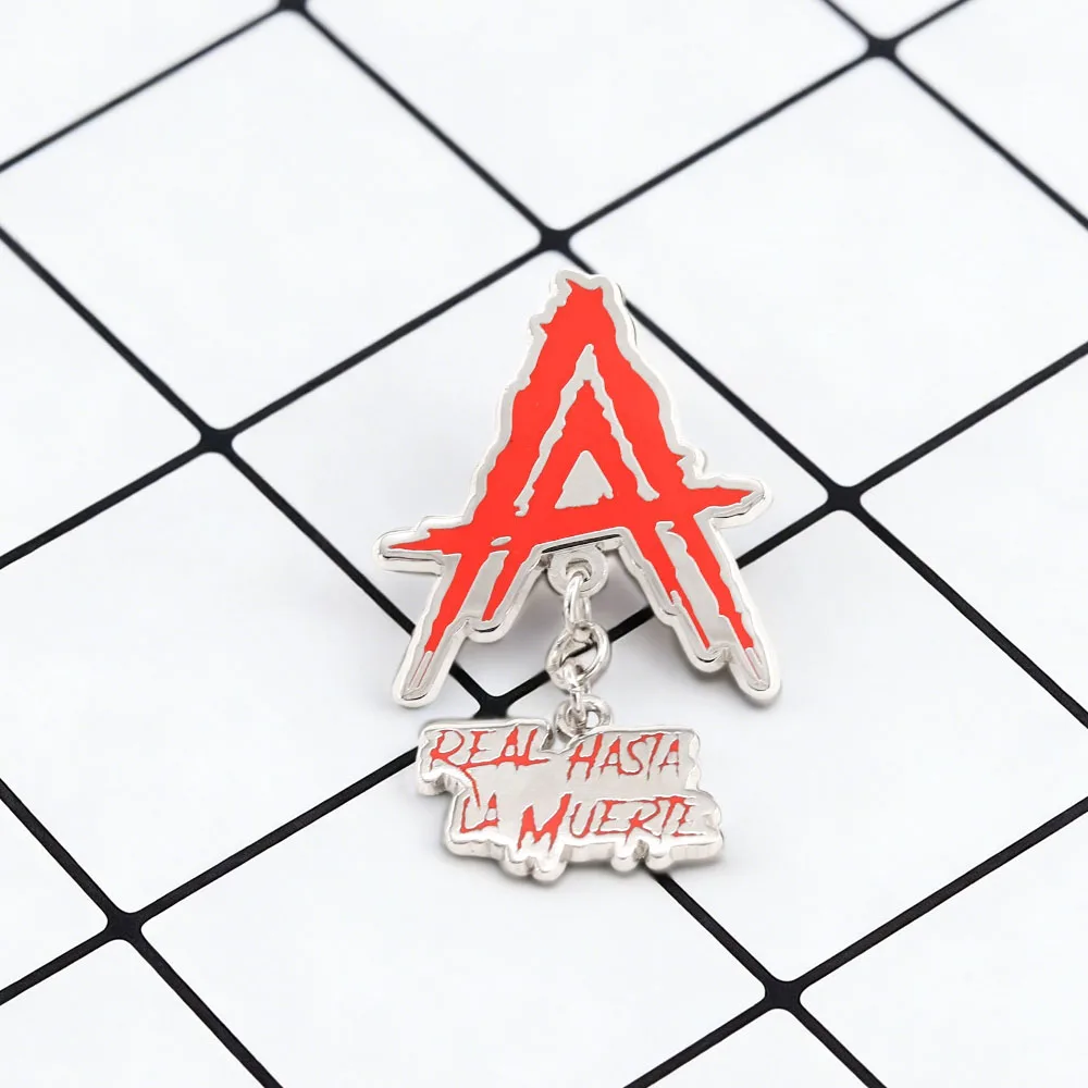 Real Hasta La Muerte Musikalbum-Brosche, Modischer Street-Style Anstecker für Kleidung, Taschen und Accessoires, Geschenk für Musikliebhaber – Detail 11