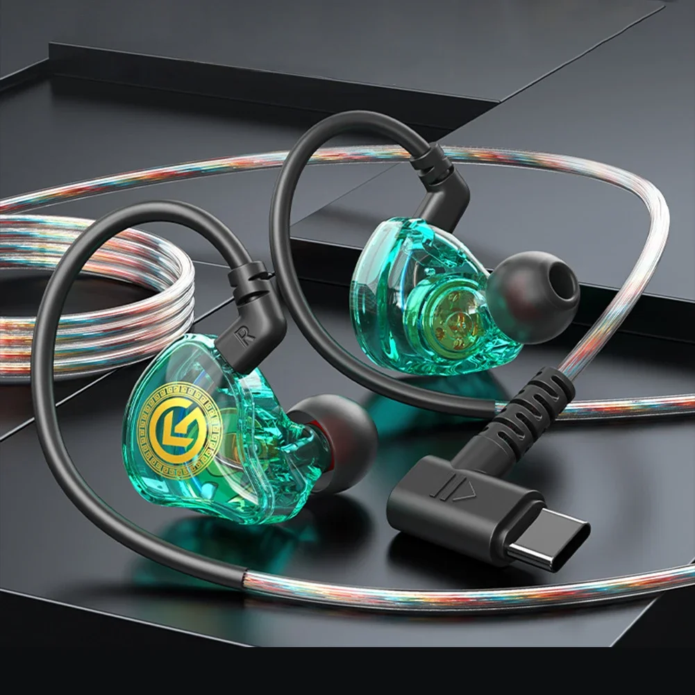 سماعة أذن سلكية من النوع C مقاس 3.5 ملم، رقاقة رقمية داخل الأذن، سماعة رأس يتم التحكم فيها بواسطة الأسلاك مع ميكروفون لهاتف iPhone Xiaomi Huawei Samsung #3