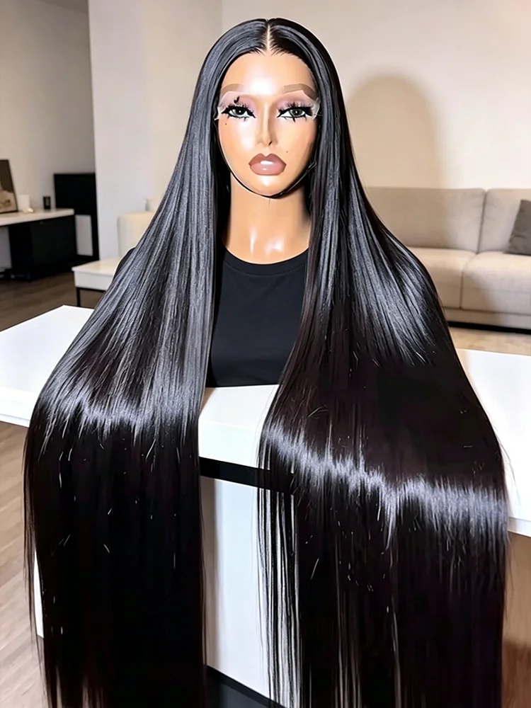 

Premium Bone Straight Human Hair Wigs For Black Women 13x6 13x4 HD Transparent Lace Front 250% Density 30 46 Inch Glueless 7x5 Wig Preplucked Natural Hairline