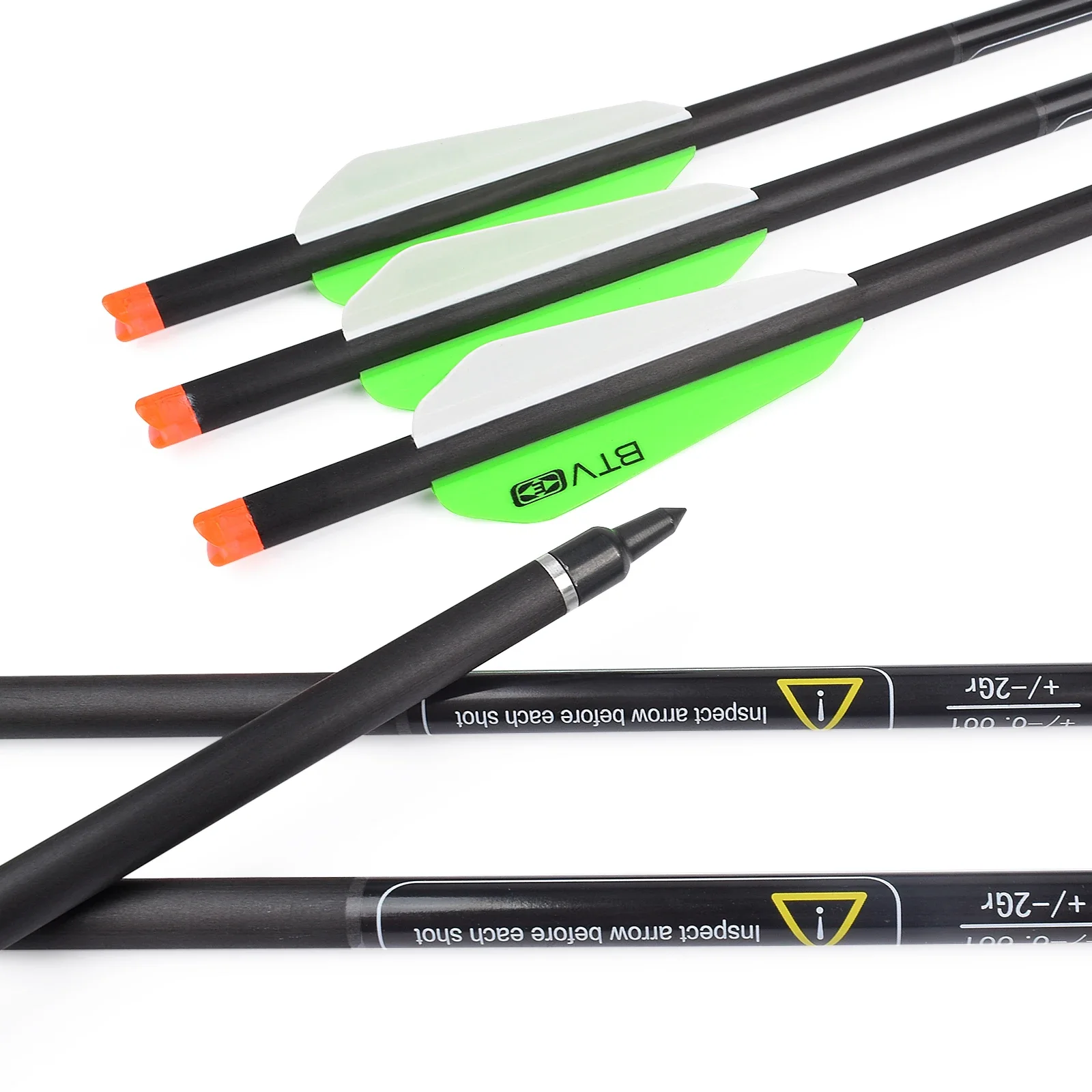 15 pcs 22 inch BTV Crossbow Bolts Carbon Arrows Archery Hunting Shooting