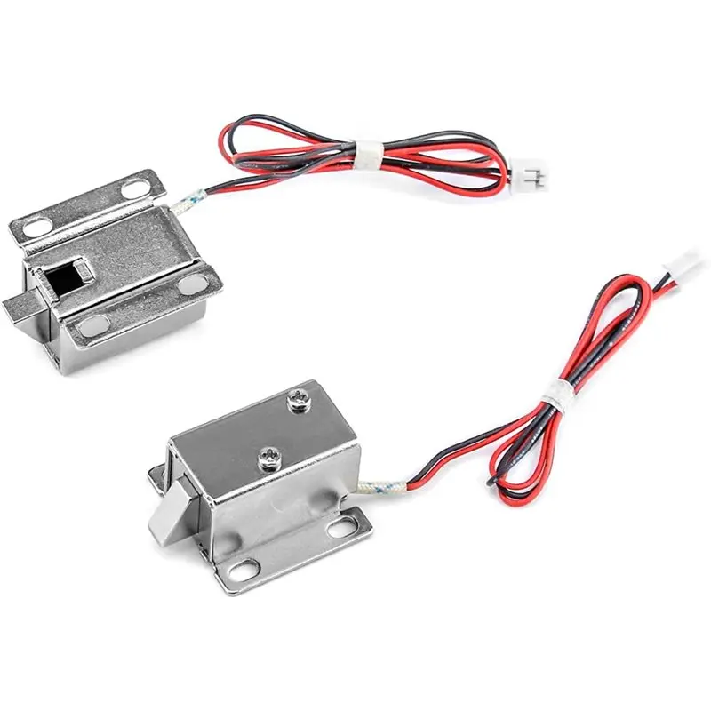 B27B Electromagnetic Solenoid Lock DC 12V Door Drawer Tongue Down Slim Design Assembly For Cabinet Door Drawer Safety Security L