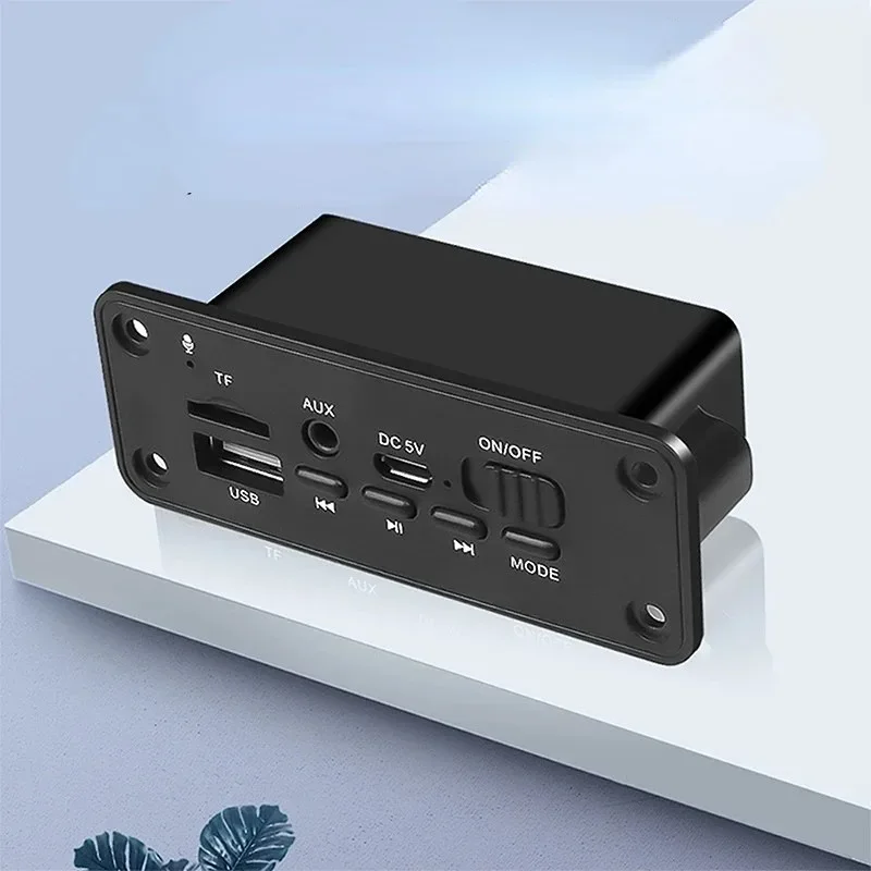 لوحة فك ترميز MP3/WMA/WAV بالبلوتوث ، وحدة الصوت ، مكبر صوت 2 × 3 واط ، USB لاسلكي ، SD ، راديو TF ، AUX ، FM ، مشغل للسيارة ، 5 فولت ، 1