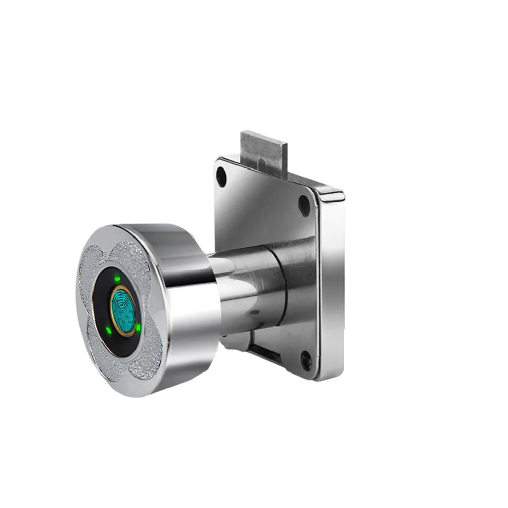 Biometric fingerprint lock with induction zinc alloy cylinder for drawer and mailbox cabinets suitable for home and office use