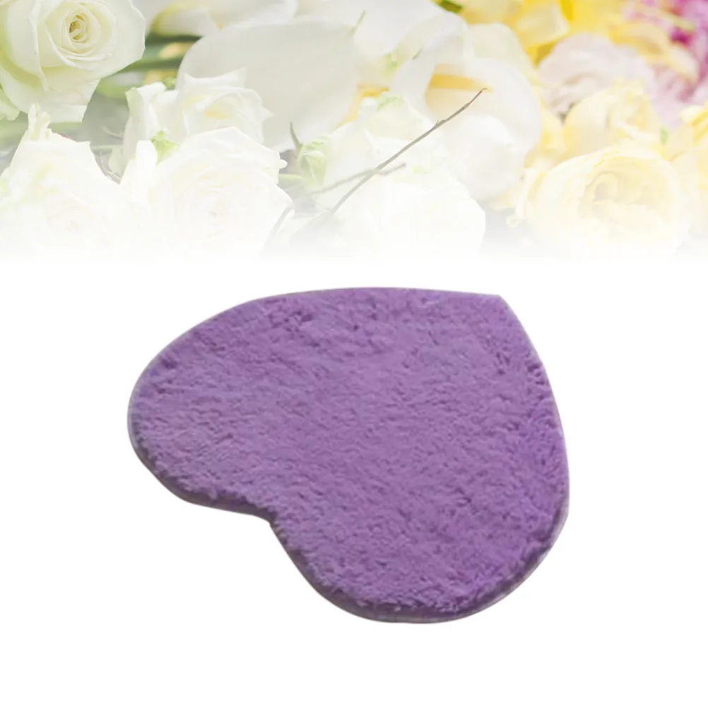 

Heart Shape Floor Mat Non Slip Soft Natural Material Cozy Light Purple Area Carpet Bedroom Dining Room Floor Mat