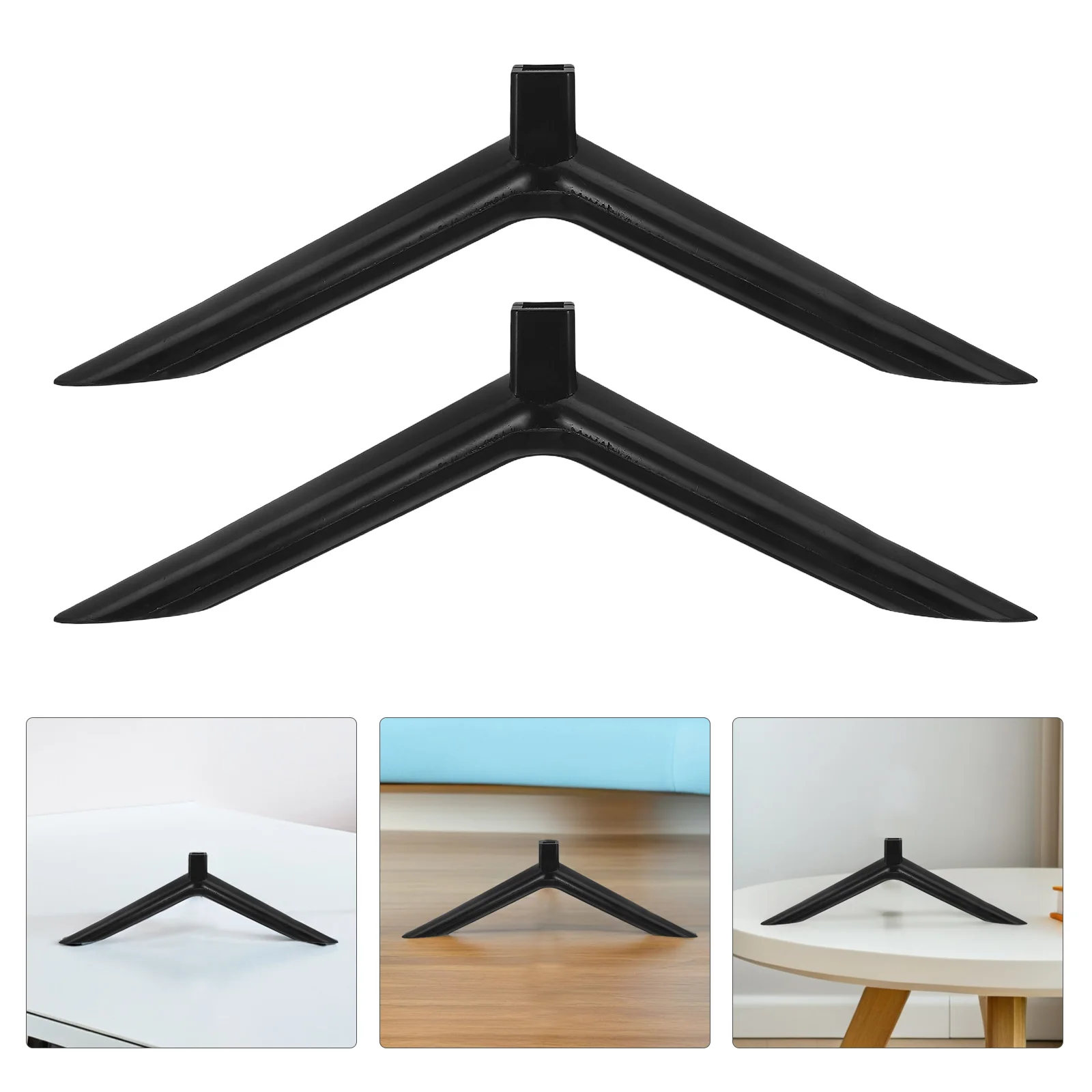 

4pcs Plastic Stand Base Replacement For 24 Inch Tvs Stable Tabletop Monitor Holder Brackets Lightweight Durable Support Legs