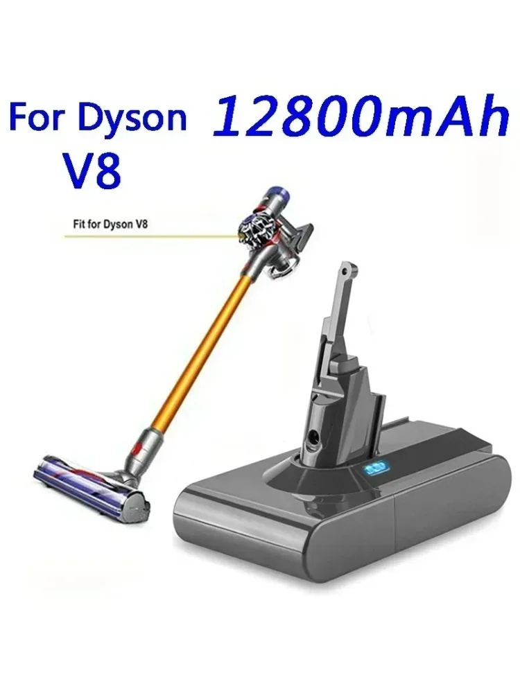 Voor Dyson V8 12800mAh 21.6V Batterij Tool Power Batterij V8 Serie, V8 Pluizige Li-ion SV10 Stofzuiger Oplaadbare BATTERIJ L70 - afbeelding 2
