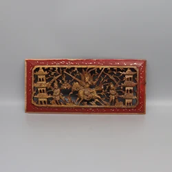 Old Wooden Carving Panel from Canopy bed, Chinese Antique, Hand Carved, Wall Decoration