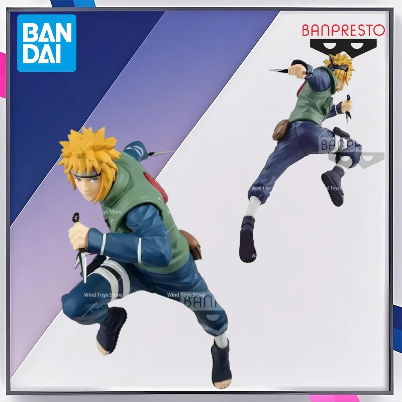 

Bandai Original NARUTO Anime Figure Model VIBRATION STARS Namikaze Minato Action Figure Toys for Kids Gift Collectible Dolls