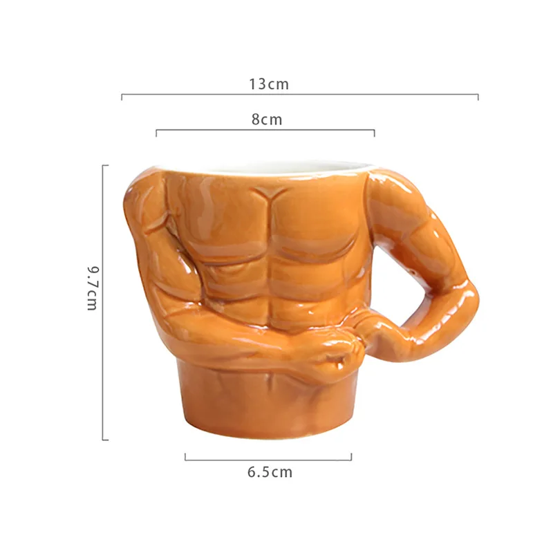 Tasses créatives en céramique pour garçons, petit déjeuner à la maison, lait, café, eau standardisée, entraîneur de gymnastique, tasses amusantes, cadeau de vacances