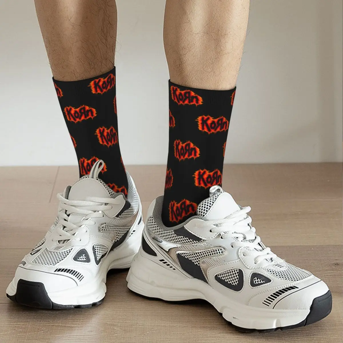 Korn Rock Band Chaussettes de musique pour hommes et femmes, Chaussettes à tube moyen, Mode Harajuku, Printemps, Été, Automne, Hiver, Cadeaux