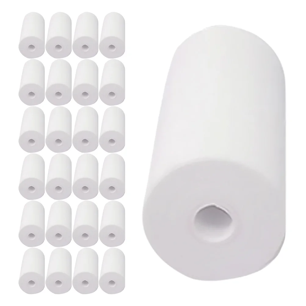 50Pcs Thermal Printer Paper Rolls Heat Sensitive Fast Reaction Time Clear Text for Retail Business Supplies Paper Products